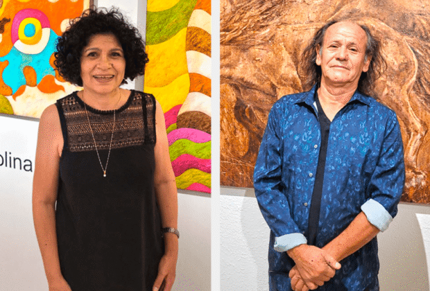 CAROLINA LOVO Y OMAR MARTÍNEZ exhibieron su colección de cuadros en la Galería de Arte de Los Tajibos